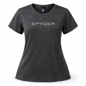 Spyder T-Shirt Women XL Charcoal Gray Short Sleeve Performance Activewear SP205